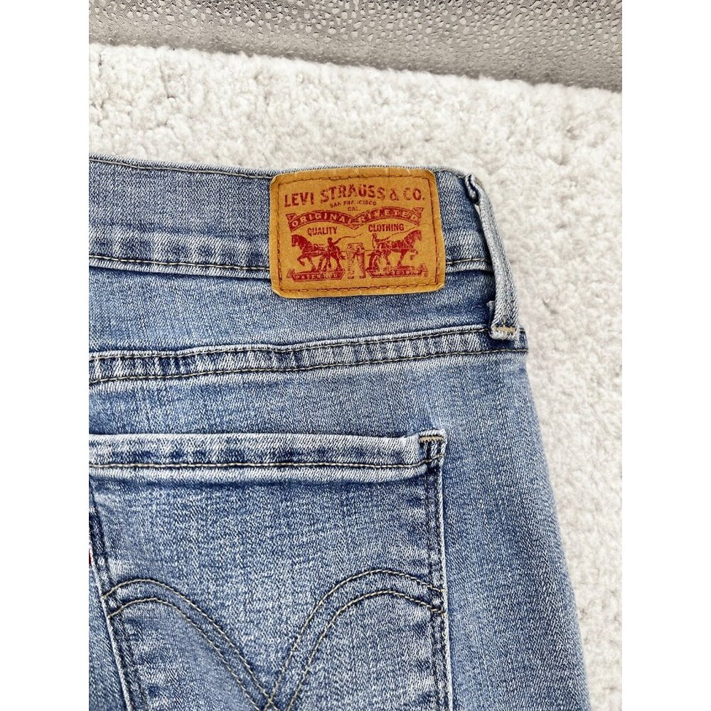 Levis Jeans Womens Size 10 505 Straight Hi-Rise Blue Medium Wash - Picture 10 of 11